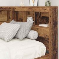 Opberghoofdbord met plank Oud hout 90 cm Bewerkt hout - thumbnail