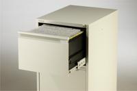 Bisley hangmappenkast, ft 71,1 x 47 x 62,2 cm (h x b x d), 2 laden, grijs - thumbnail