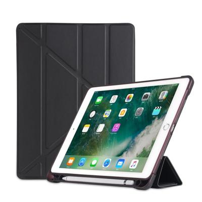 Multi opvouwbare Shockproof TPU beschermhoes voor iPad 9 7 (2018) / 9.7 (2017) / air / air2 met houder & Pen Slot(Black) Multi opvouwbare Shockproof TPU beschermhoes voor iPad 9 7 (2018) / 9.7 (2017) / air / air2 met houder & Pen Slot(Black)