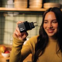 Verbatim GaN Charger 65 W Reislader 65 W 1x USB-A, 1x USB-C USB PD, USB PD 3.0, QC 3.0 Zwart Snellader, GaN, Met adapter voor Europa, Met adapter voor Verenigd - thumbnail