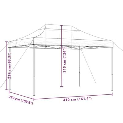 Partytent inklapbaar pop-up 410x279x315 cm groen