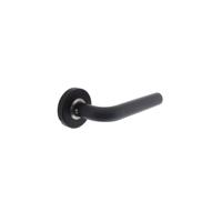 Intersteel deurkruk Luzern op rozet verdekt ø53x10mm - RVS/mat zwart - thumbnail
