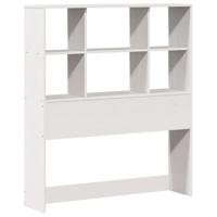 Bed met boekenkast zonder matras grenenhout wit 90x200 cm - thumbnail