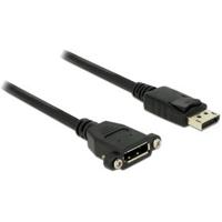 Delock 85114 Kabel DisplayPort 1.2 male > DisplayPort female paneelmontage 4K 60 Hz 1 m - thumbnail
