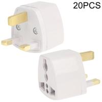 20 stuks Plug Adapter Travel Power Adapter met UK Socket Plug - thumbnail