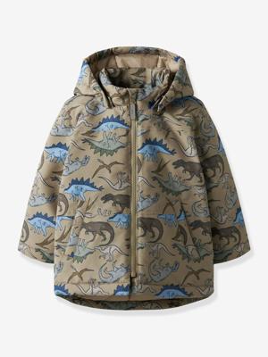 Jas met capuchon voor jongens NAME IT beige, bedrukt