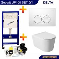 Geberit UP100 Toiletset set73 Salenzi Civita met Delta Drukplaat - thumbnail