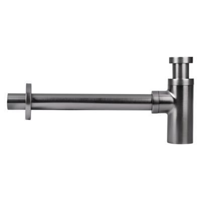 Differnz Differnz design sifon met muurbuis - gun metal Differnz Differnz design sifon met muurbuis - gun metal