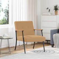 Fauteuil Beige 59 x 75 x 78 cm Krullend Wol-achtig Stof - thumbnail