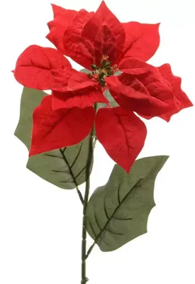 Everlands kunsttak poinsettia 67cm rood