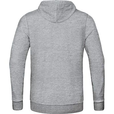 JAKO 6765K Sweater Met Kap Base Kids - Lichtgrijs Gemeleerd - 128