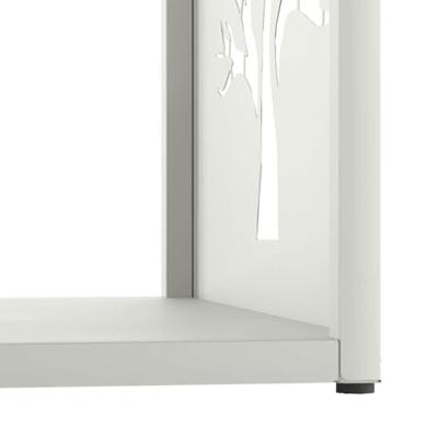 Brandhoutrek 40x40x40 cm koudgewalst staal wit