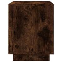 Nachtkastje 44x35x45 cm bewerkt hout gerookt eikenkleurig - thumbnail