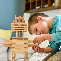 Set van 100 natuurlijke planken - KAPLA® beige - thumbnail