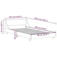 Bedframe zonder matras massief grenenhout wasbruin 90x190 cm - thumbnail