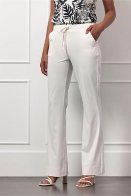 Flair bnd drawstring trousers - ecru - 12981