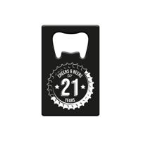 Paperdreams Flesopener metaal - 21 jaar - thumbnail