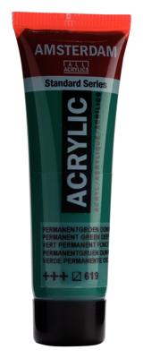Royal Talens Amsterdam Standard Series Acrylverf Tube 20 ml - Permanentgroen Donker 619