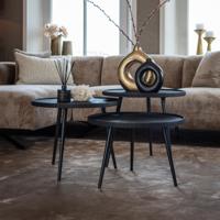 Richmond Salontafel 'Oxford' Set van 3 stuks, kleur Zwart - thumbnail