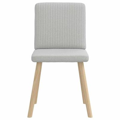 Eetkamerstoelen 2 st stof wolk grijs