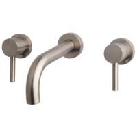 Wiesbaden Caral Wastafelmengkraan 2-knops - Inbouw - Geborsteld Staal - thumbnail