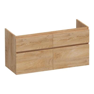 Brauer Delight - Onderkast - 120 cm - met 4 Softclose Lades Greeploos en 2 Sifon Uitsparingen - Forest Tan