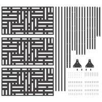 VidaXL Privacyscherm zwart 100 x 50 x 180 cm staal - thumbnail