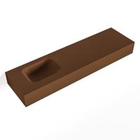 MONDIAZ LEX Rust vrijhangende solid surface wastafel 110cm. Positie wasbak links - thumbnail