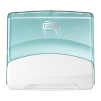 Reinigingsdoekdispenser tork w4 gevouwen turquoise - thumbnail
