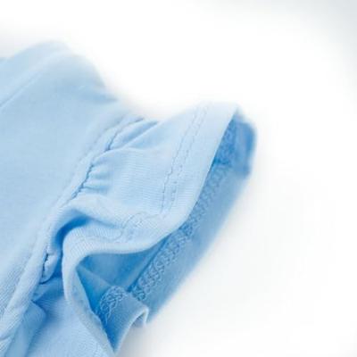 Kindershirt met ruches aan de mouwen 116 lichtblauw Kindershirt met ruches aan de mouwen 116 lichtblauw