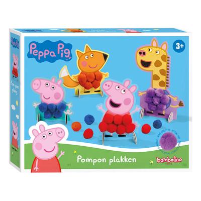 Bambolino Toys Peppa pig pompom plakken Bambolino Toys Peppa pig pompom plakken