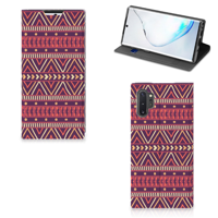 Samsung Galaxy Note 10 Plus Hoesje met Magneet Aztec Paars - thumbnail