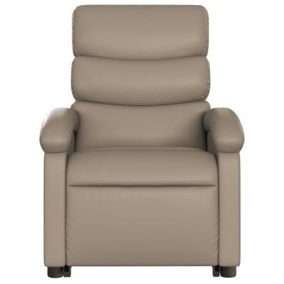 Sta-op-massagestoel elektrisch kunstleer cappuccinokleurig