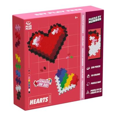 Plus Plus Puzzle by number hart plus-plus: 250 stuks (3911)