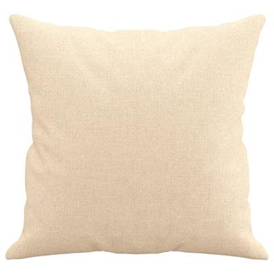 VidaXL Sierkussens 2 st 40x40 cm stof crèmekleurig VidaXL Sierkussens 2 st 40x40 cm stof crèmekleurig