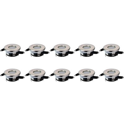 Waterdichte Inbouwspot Armaturen Set 10 Stuks - IP65 Chroom Ø82mm