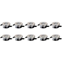 Waterdichte Inbouwspot Armaturen Set 10 Stuks - IP65 Chroom Ø82mm - thumbnail