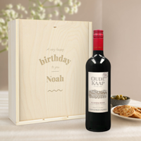 Wijnpakket in gegraveerde kist - Oude Kaap - Wit, rood en rosé - thumbnail