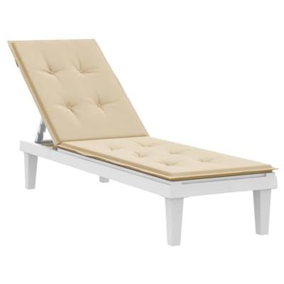 VidaXL Terrasstoelkussen (75+105)x50x4 cm beige - thumbnail