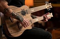 Ortega HYDRA-BSTE Double Neck Bass Tenor Uke dubbele elektrisch-akoestische ukelele met gigbag - thumbnail