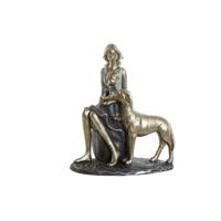 Decoratieve figuren DKD Home Decor Blauw Gouden Vrouw 15 x 9,5 x 18 cm - thumbnail