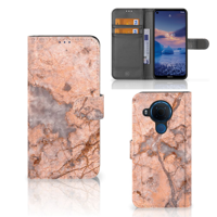 Nokia 5.4 | Bookcase | Marmer Oranje - thumbnail