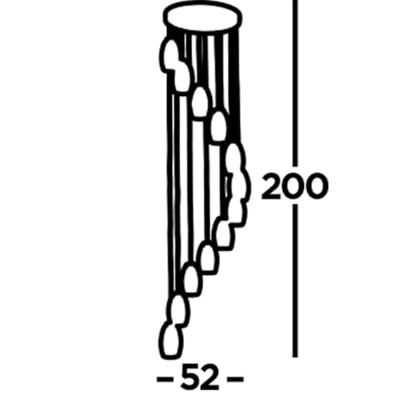 Searchlight Vide hanglampCyclone - 97291-12CL