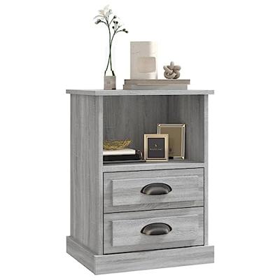 Nachtkastjes 2 st 43x36x60 cm grijs sonoma eikenkleurig