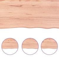 Wastafelblad 40x50x2 behandeld massief hout lichtbruin - thumbnail