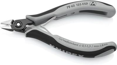 Knipex precisie elektronica-zijsnijtang esd gebruineerd 125 mm - 7962125esd Knipex precisie elektronica-zijsnijtang esd gebruineerd 125 mm - 7962125esd
