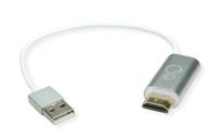 Bachmann O-HDMI-TO-USBC-2 HDMI Adapter Zilver, Wit 0.25 m - thumbnail