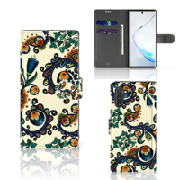 Wallet Case Samsung Galaxy Note 10 Barok Flower - thumbnail