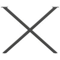 Eettafelpoten 2 st X-vormig 90x(72-73) cm staal antraciet - thumbnail