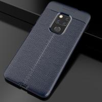 Litchi textuur TPU schokbestendig geval voor Huawei mate 20 (marineblauw) - thumbnail